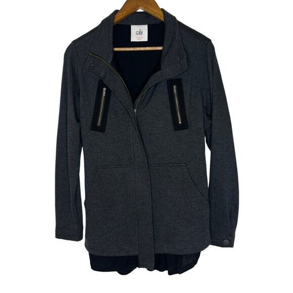 Cabi Love Carol 3184 Grey Mesh Back Layered Utility Belted Jacket Size Medium - Picture 1 of 10